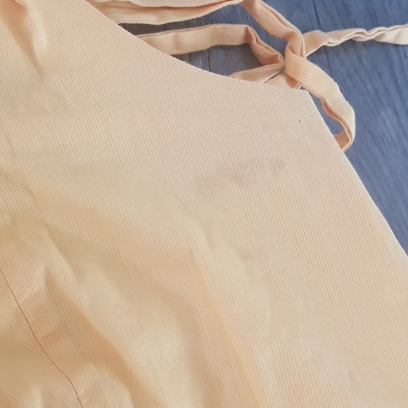 Armani Exchange yellow pleated halter dress, 4 - Picture 2 of 6